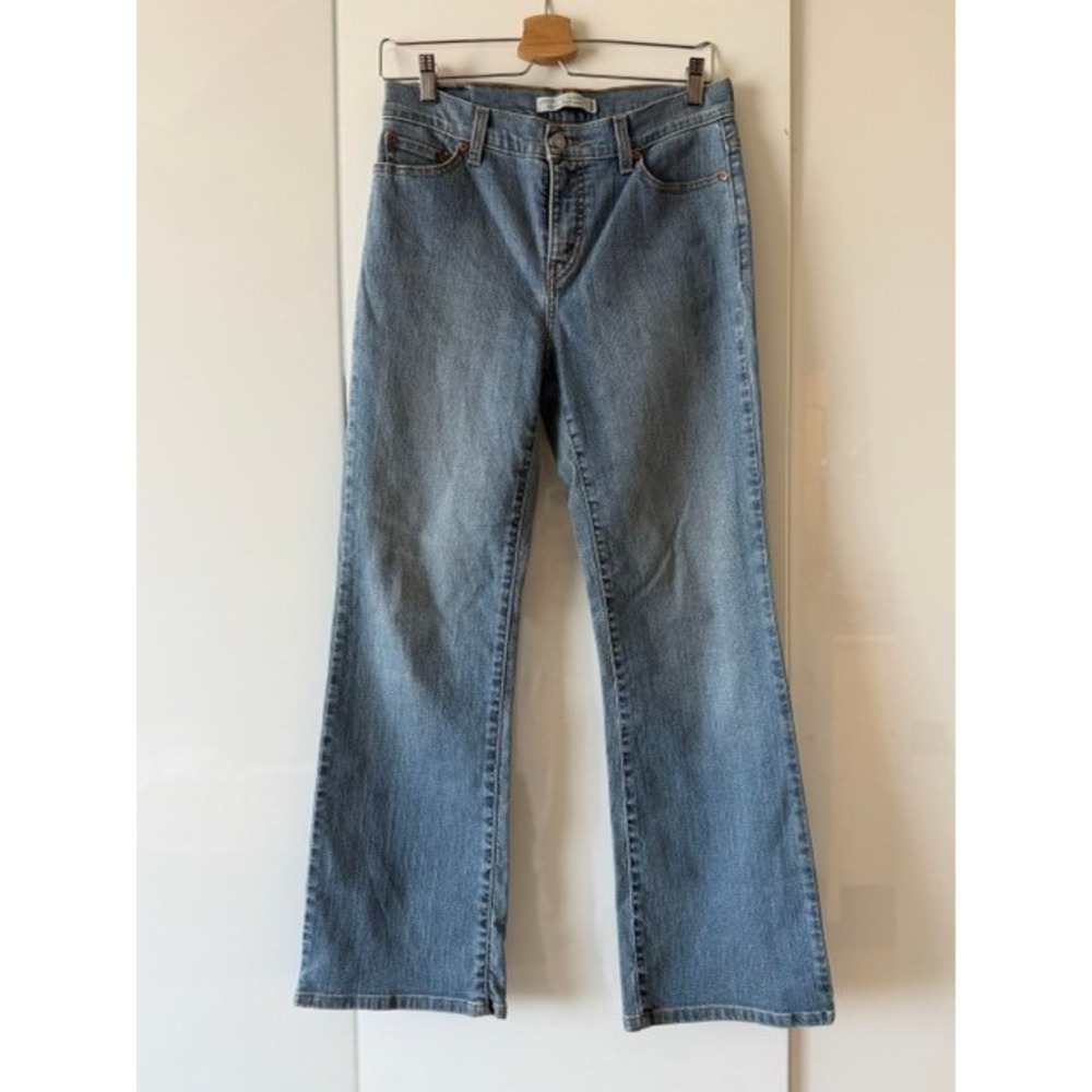 Levi's 512 Perfectly Slimming Boot Cut Jeans Women's 8 Short Mid Rise Blue
